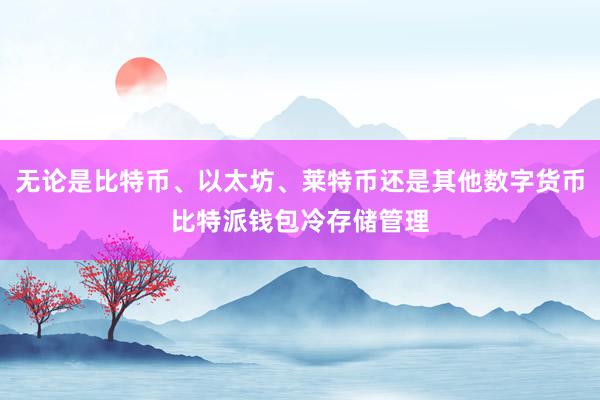 无论是比特币、以太坊、莱特币还是其他数字货币比特派钱包冷存储管理