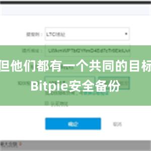 但他们都有一个共同的目标Bitpie安全备份